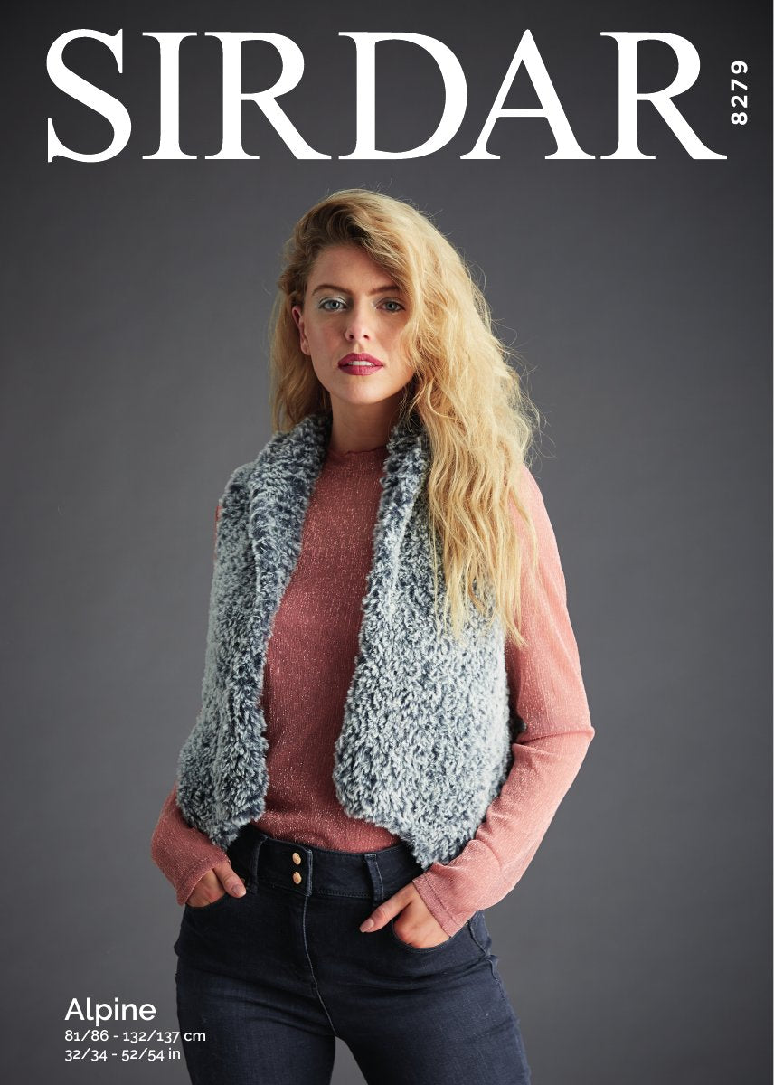 Sirdar 8279 Waistcoat in Alpine pattern cover
