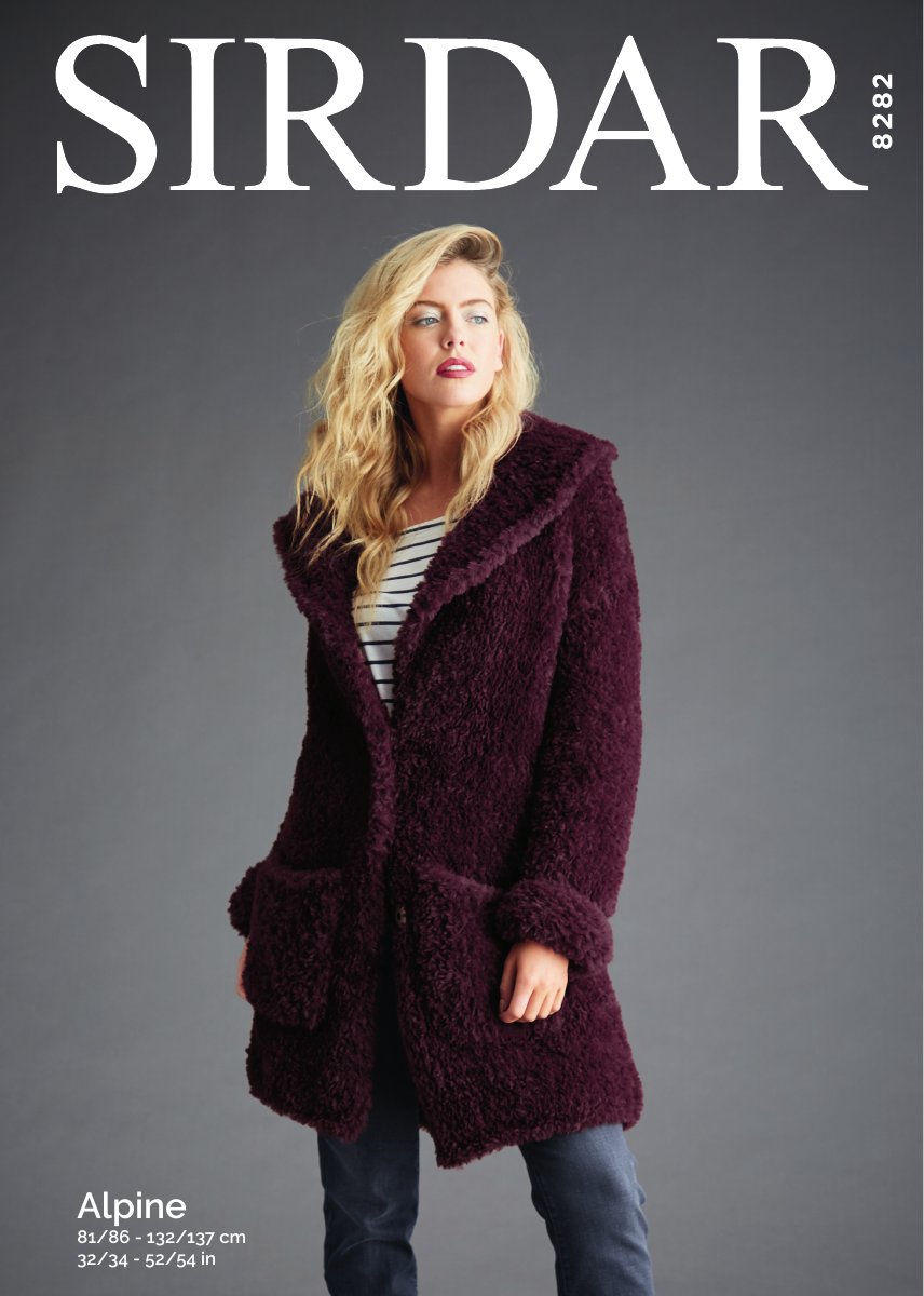 Sirdar 8282 Teddy Bear Coat in Alpine pattern cover