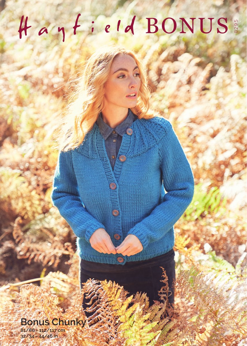 Hayfield 8295 Cardigan in Bonus Chunky pattern cover