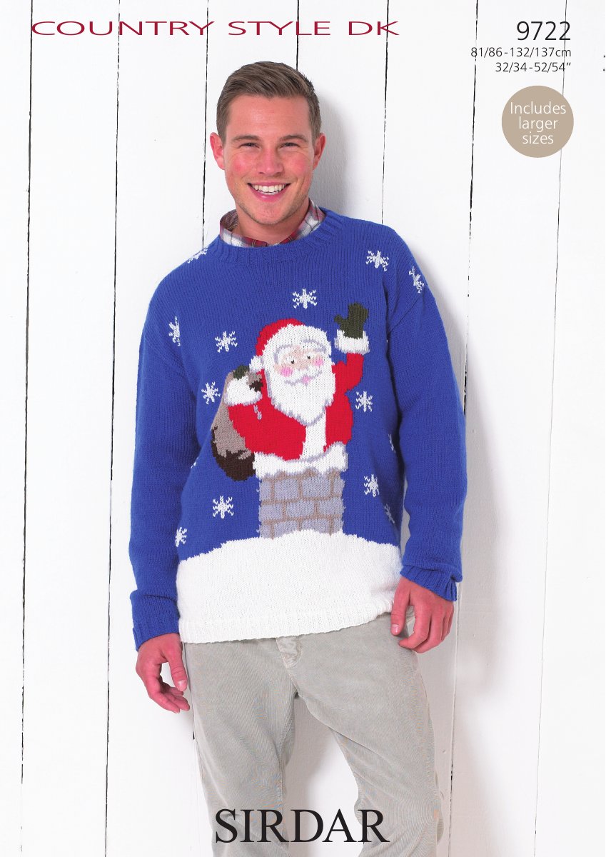Sirdar 9722 Santa Claus Sweater in Country Style DK pattern cover