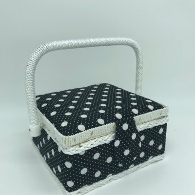 sewing box - Black with White Dots - Franklins Group
