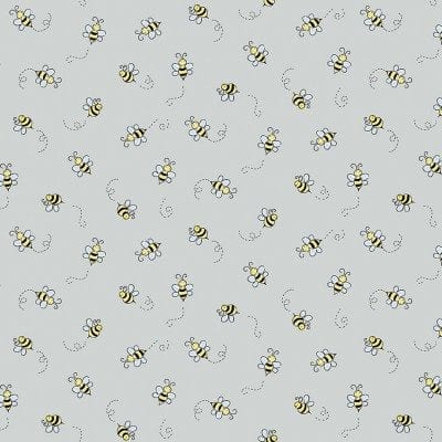 Makower Bumble Bee Light Grey 9715C1