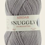 Ball of Sirdar Snuggly DK yarn in pebble
