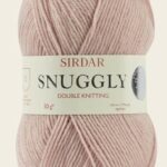 Ball of Sirdar Snuggly DK yarn in Rosy Color