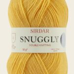 Ball of Sirdar Snuggly DK yarn in custard color