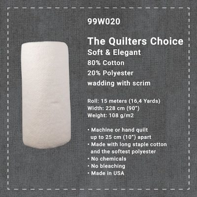 Quilters Choice - Soft & Elegant 80/20