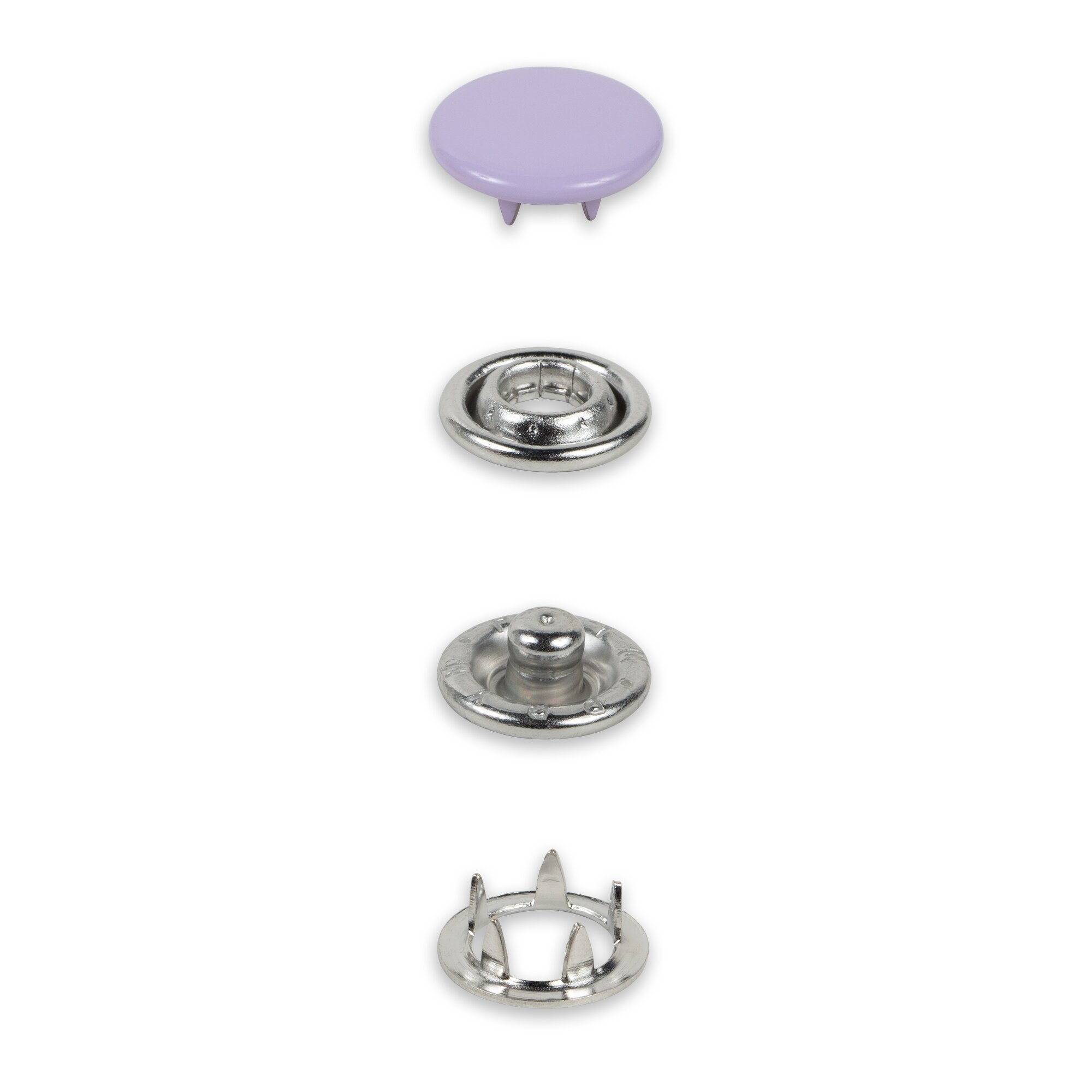 Prym Jersey Press Fasteners, 12mm, Lilac - Image 2