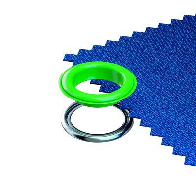 Prym Eyelets with washers, 11 mm, light green/silver-coloured