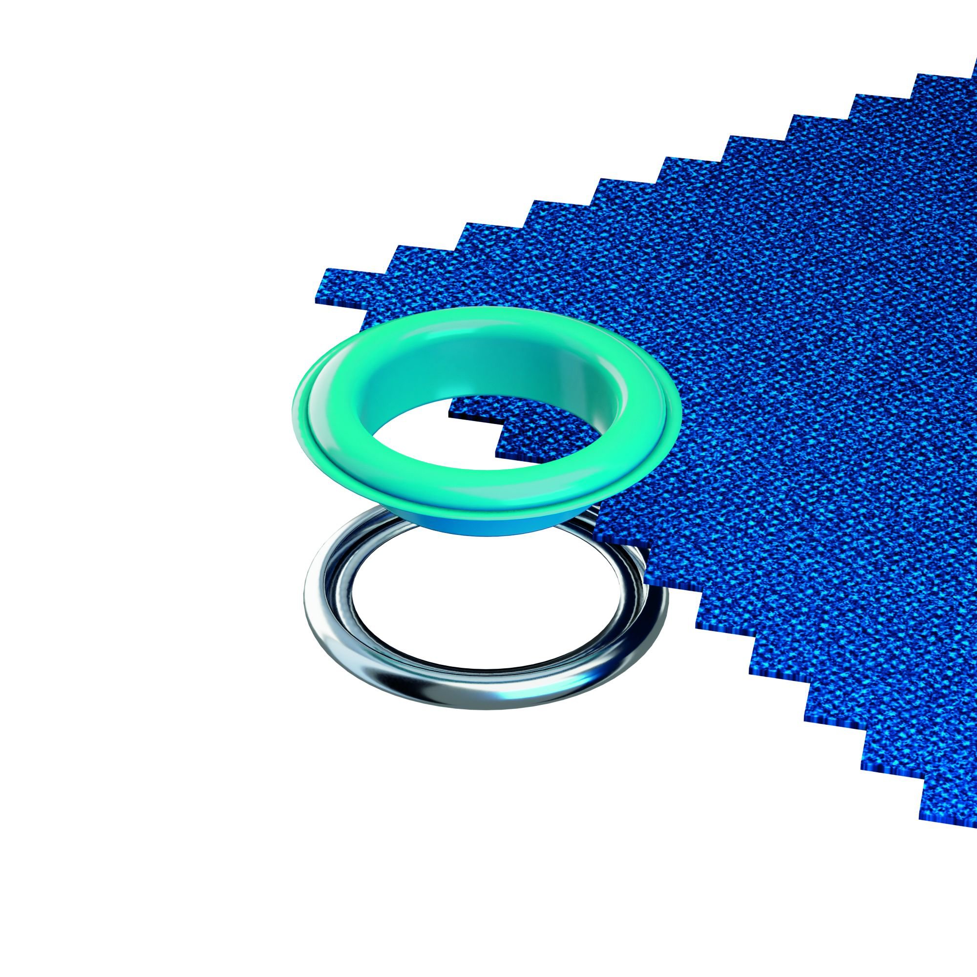 Prym Eyelets with washers, 11 mm, mint/silver-coloured - Image 2