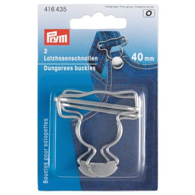 Prym Dungarees buckles, 40mm, silver-coloured