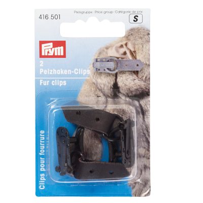 Prym Fur hook clips, brown