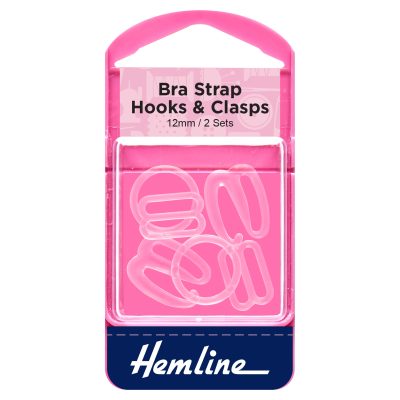 Hemline Bra Hooks & Clasps - Clear